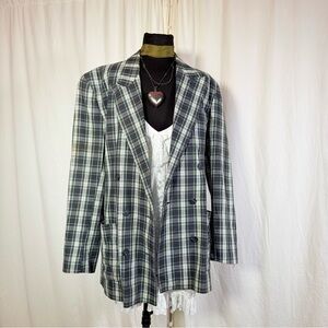 Vintage Calvin Klein Sport Plaid Blazer — Size M